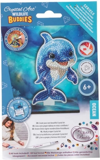Diamantové malování CRYSTAL ART: Oceán - Delfín