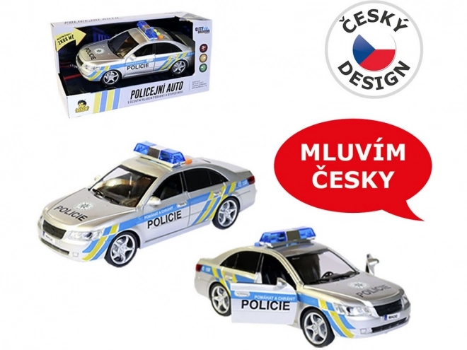 Policejní auto s českým hlasem
