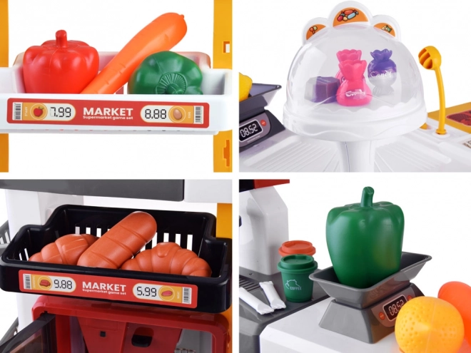 Velká cukrárna supermarketu + příslušenství vozíku ZA4638