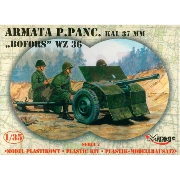 Model plastové protitankové dělo 37mm Bofors WZ.36