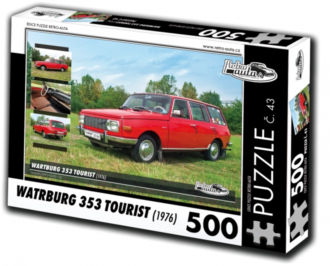 RETRO-AUTA puzzle Wartburg 353 Tourist (1976) 500 dílků