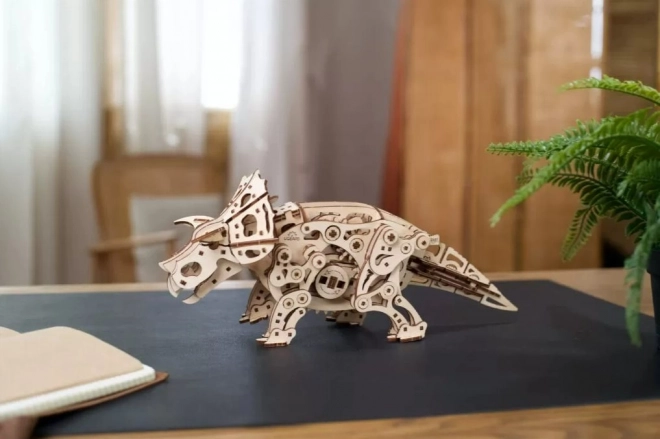 Ugears 3D dřevěné mechanické puzzle Triceratops
