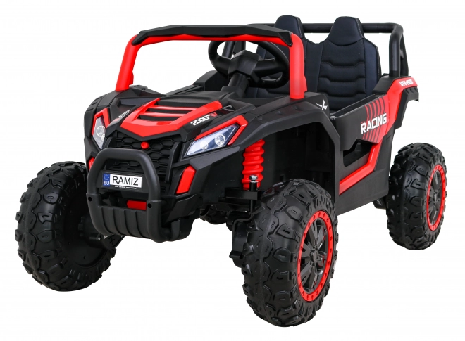 Buggy UTV 2000M mașină de curse cu baterie + sunete MP3 lumini + telecomandă + pornire lentă – Červené