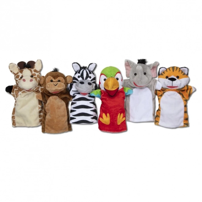 Melissa & Doug Plyšové Loutky Safari Zvířat
