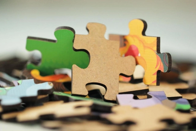 ART PUZZLE Dřevěné puzzle Dinosauři na rybách 16 dílků