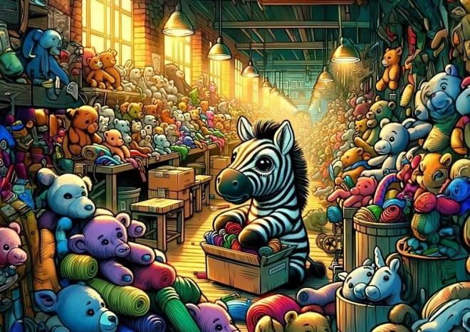 Puzzle Továrna na hračky 100 dílků