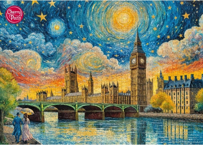 Cherry Pazzi puzzle impresionistická obloha nad Londýnem