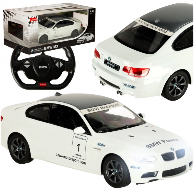 Závodní auto na dálkové ovládání BMW M3 1:14 bílý