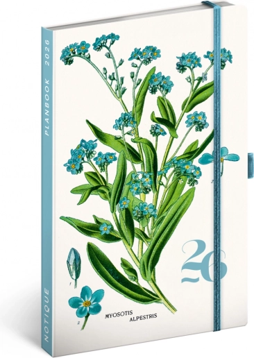 Notique Planbook diář a notes Herbář 2026, 13 x 21 cm