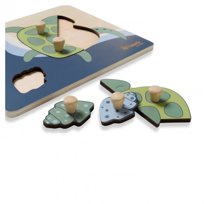 Dřevěné puzzle - Želva