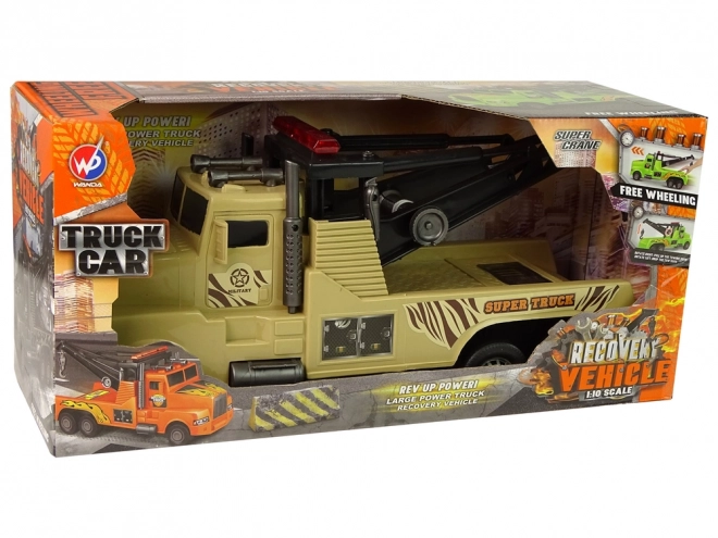 Auto Tow Truck Roadside Assistance 1:10 – Rope Military Brown