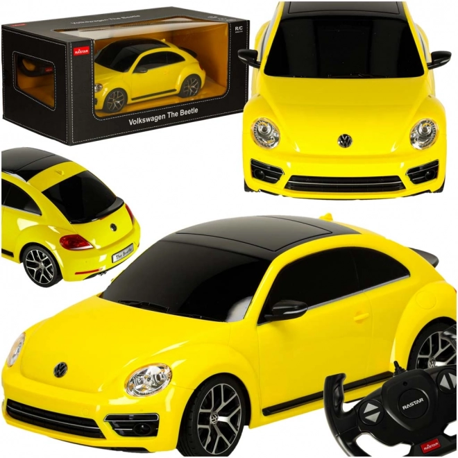 závodní model Volkswagen Beetle na dálkové ovládání - žlutý