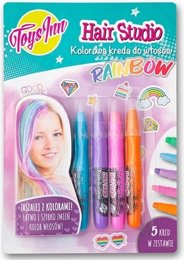 Křídy na vlasy Rainbow – barevná vlasová křída