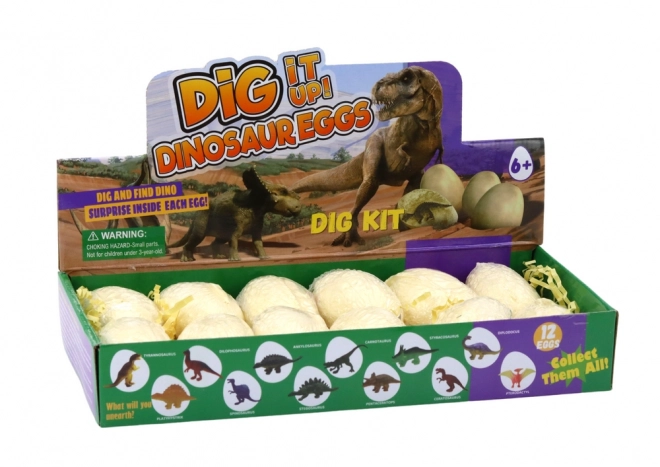 Archeologická sada Vykopávky Dinosauři Vejce Karty 12 kusů
