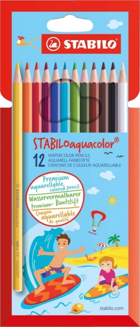 Sada akvarelových pastelek Stabilo Aquacolor 12 ks