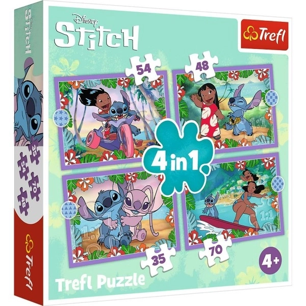 Puzzle Lilo & Stitch 4v1 Šílený den Trefl