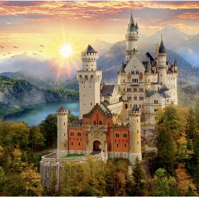 Puzzle Malovaný Neuschwanstein 1000 dílků