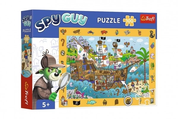 TREFL Puzzle s hledáním obrázků Spy Guy: Pirátská loď 100 dílků