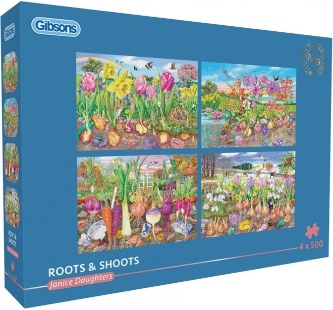 GIBSONS Puzzle Kořínky a výhonky 4x500 dílků