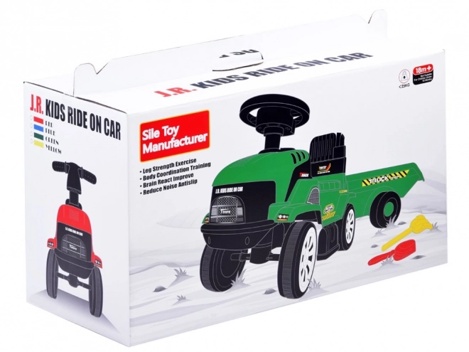 Jeździk Traktor s Přívěsem – Žlutá