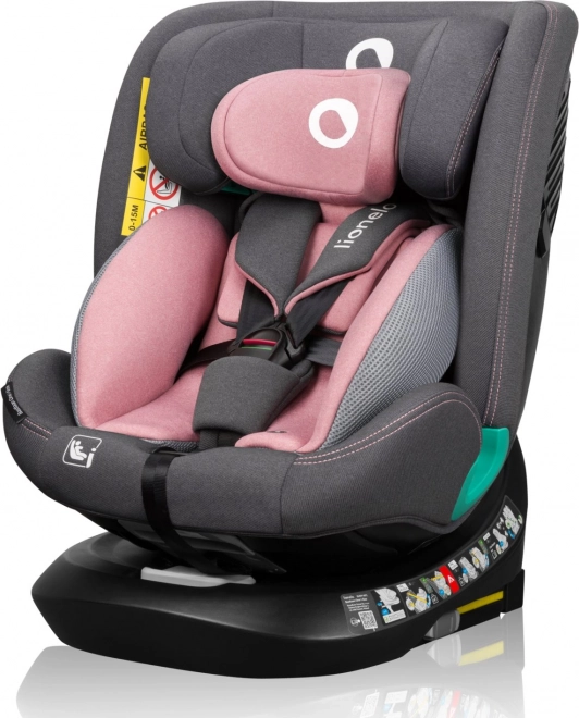 Dětská otočná autosedačka Lionelo Bastiaan i-Size Pink Rose