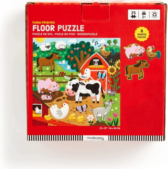 Mudpuppy podlahové puzzle Kamarádi z farmy