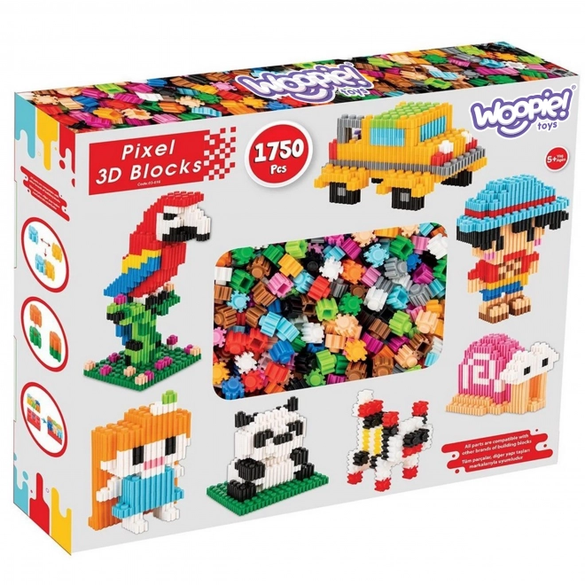 3D stavebnice PIXEL 1750 ks