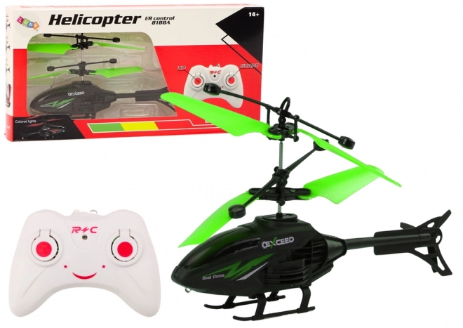 Dálkově ovládaná helikoptéra RC Gyroskop – zelená