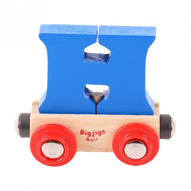 Bigjigs Rail Vagónek dřevěné vláčkodráhy - Písmeno H