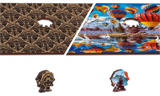 Dřevěné puzzle klidné cestování 2v1