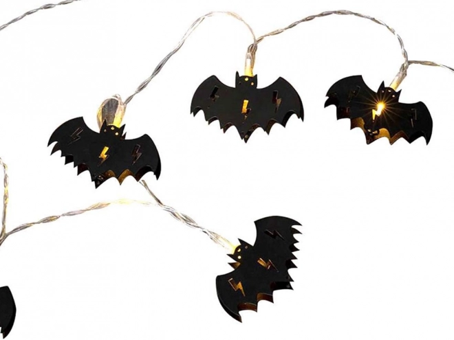LED halloweenská girlanda s netopýry 200 cm