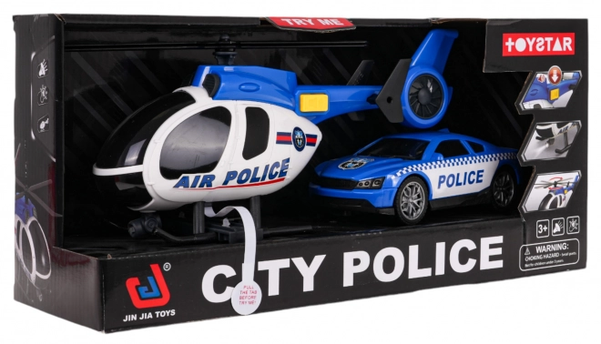 Sada vrtulník + policejní auto
