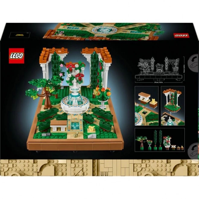 Fontána v zahradě LEGO Icons
