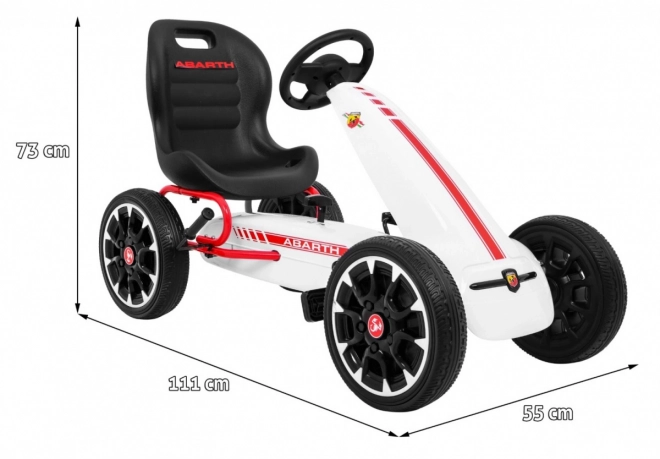 Gokart na pedály ABARTH bílý