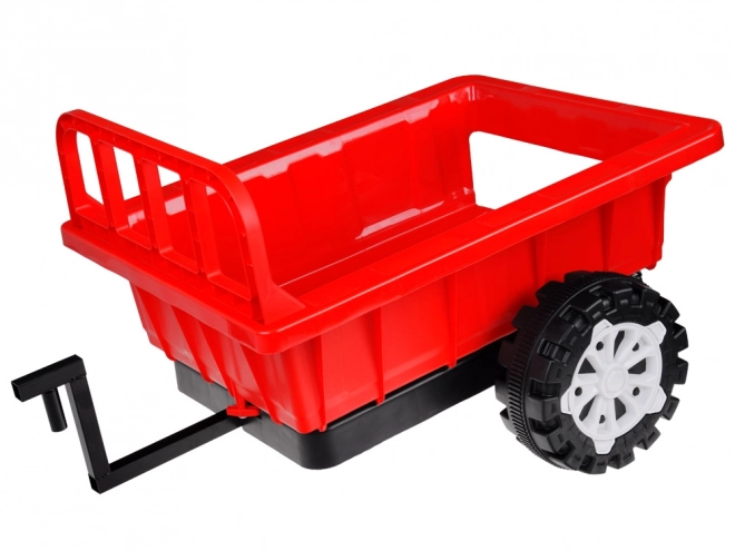 Traktor s přívěsem na baterii – Červená