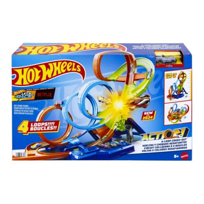 Hot Wheels dráha Akce Čtyřnásobná Smyčka