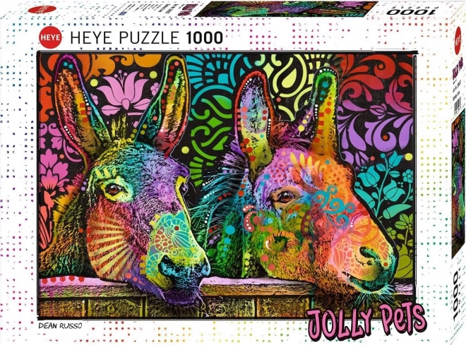Puzzle 1000 dílků Zakochane osły