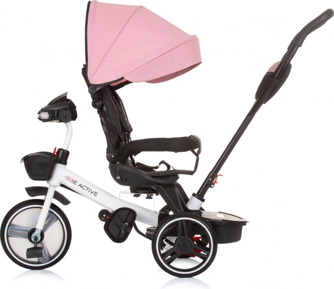 CHIPOLINO Tříkolka se stříškou Be Active 2v1 Pink Linen