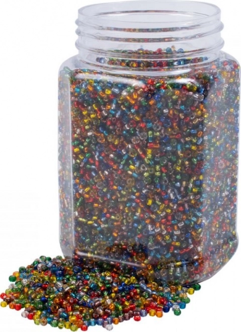 Korálky rokajl průhledné 500 g PLAYBOX