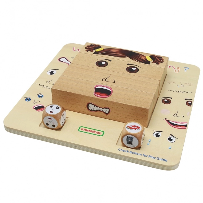 Desková hra Nauka emocí Montessori - dřevěná tabule