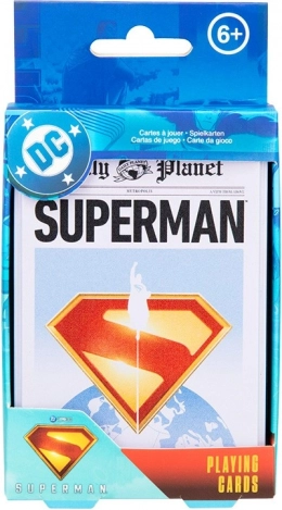 Hrací karty Superman v plechové krabičce