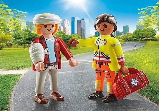 Sada figurek Duo Pack 71506 Záchranář s pacientem
