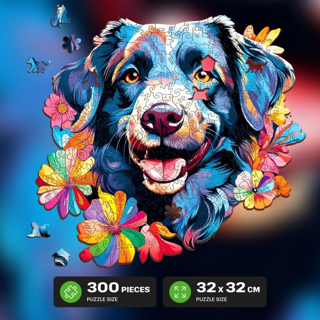 Dřevěné puzzle Pes 500 dílků
