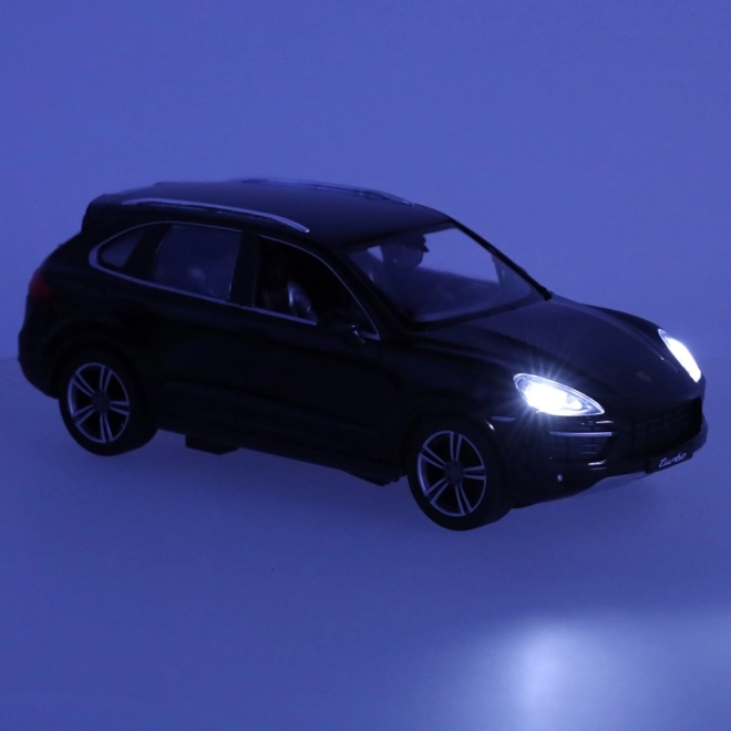 Závodní autíčko na dálkové ovládání Rastar Porsche Cayenne Turbo černé 1:14