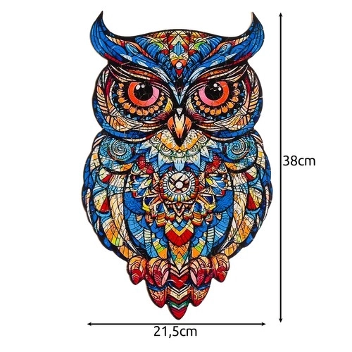 Dřevěné puzzle sova Kruzzel
