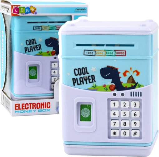 Elektronický sejf pro děti modrý s dinosaurem