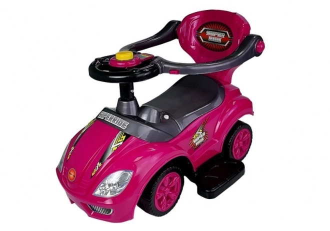 Mega Car 3v1 Push Ride Pink