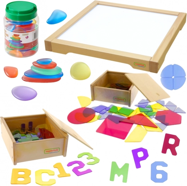 Masterkidz LED panel senzomotorická bedna s příslušenstvím