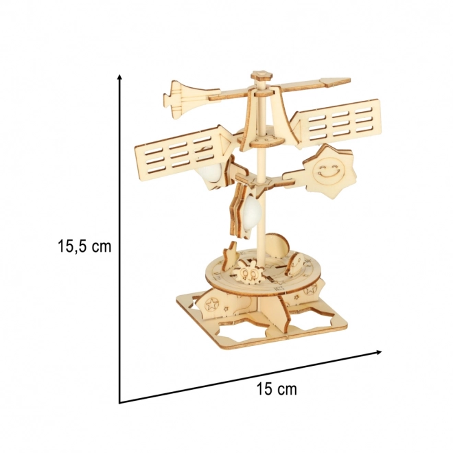 Dřevěný větrník 3D model - naučná sada pro děti