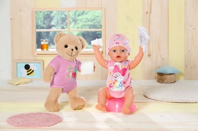 Medvídek BABY born, růžové oblečení